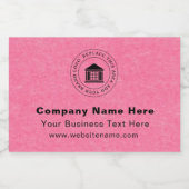 Zakelijke Logo | Naam | Slogan Website Promotie Voedselcontainer Etiket (Enkel label)