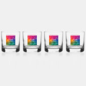 Zakelijke Logo Naam Tekst Moderne Sjabloon Set van Whisky Glas (Achterkant)