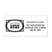 Zakelijke Logo-naam toevoegen Aangepast adres Zelfinktende Stempel (Design)