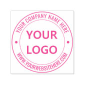 Zakelijke Logo Naam Website Ronde Zelfinkkend stem Zelfinktende Stempel (Design)