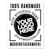 Zakelijke Logo, Naam, Website, Sociaal, Handgemaak Rubberstempel (Afrduk)
