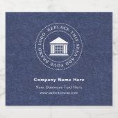 Zakelijke Logo | Naam | Website Sparkling Wijnetiket (Enkel label)