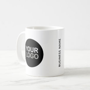 Zakelijke logo naam witte koffiemok