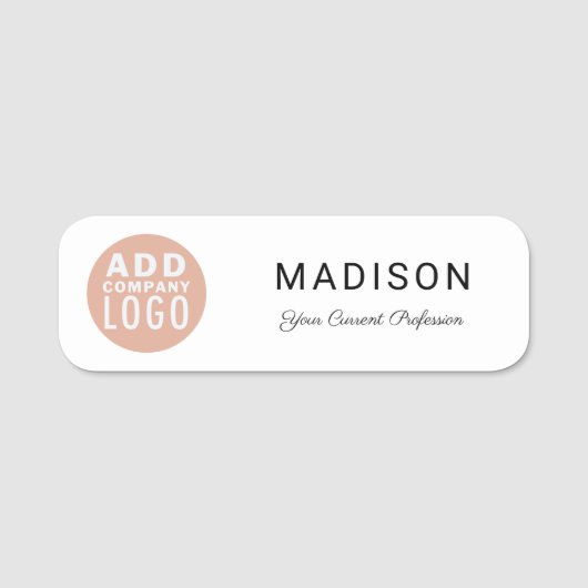 Zakelijke Logo Naamplaatje (Voorkant)