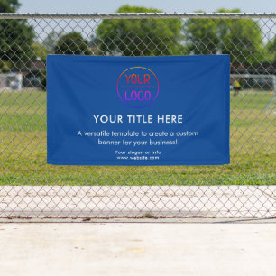 Zakelijke Logo   Navy Blue Professional 5'-banner Spandoek