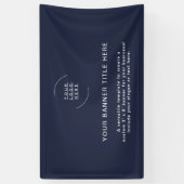 Zakelijke Logo | Navy Blue Professional 5'-banner Spandoek (Verticaal)