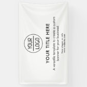 Zakelijke Logo | Navy Blue Professional 5'-banner Spandoek (Verticaal)