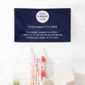 Zakelijke Logo Navy Blue Professional 5’ Spandoek (Insitu)