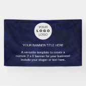 Zakelijke Logo Navy Blue Professional 5’ Spandoek (Horizontaal)