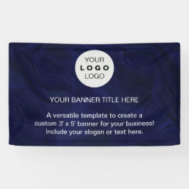 Zakelijke Logo Navy Blue Professional 5’ Spandoek