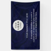 Zakelijke Logo Navy Blue Professional 5’ Spandoek (Verticaal)