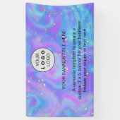 Zakelijke Logo Navy Blue Professional 5’ Spandoek (Verticaal)