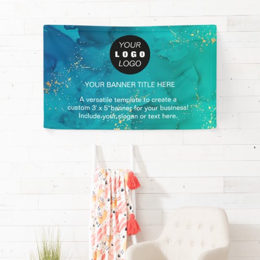 Zakelijke Logo | Navy Blue Professional Spandoek (Insitu)