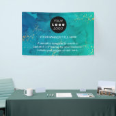 Zakelijke Logo | Navy Blue Professional Spandoek (Beurs)