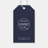 Zakelijke Logo | Navy Blue Professioneel merk Cadeaulabel (Voorkant)