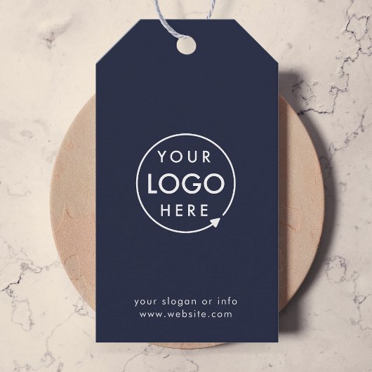 Zakelijke Logo | Navy Blue Professioneel merk Cadeaulabel