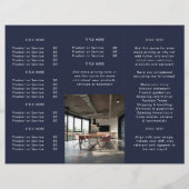 Zakelijke Logo Navy foto Modern Trifold Brochure (Achterkant)