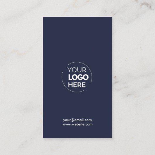 Zakelijke Logo | Navy Professioneel Bedrijf Loyali Klantenkaartje (Achterkant)