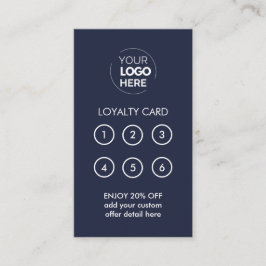 Zakelijke Logo | Navy Professioneel Bedrijf Loyali Klantenkaartje