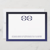 Zakelijke Logo Navy Wit 5x7 Note Kaart Notitiekaartje (Voorkant)