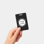 Zakelijke Logo of een Afbeelding en bewerkbare tek Badge (Handheld)