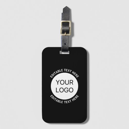 Zakelijke Logo of een Afbeelding en bewerkbare tek Bagagelabel (Voorkant (verticaal))