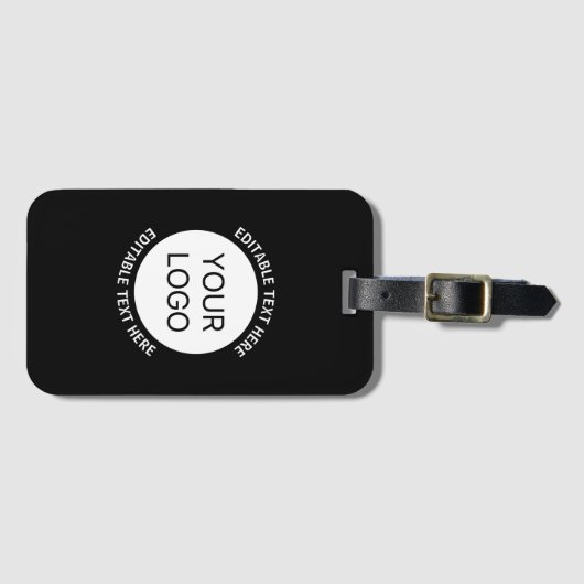 Zakelijke Logo of een Afbeelding en bewerkbare tek Bagagelabel (Voorkant (horizontaal))