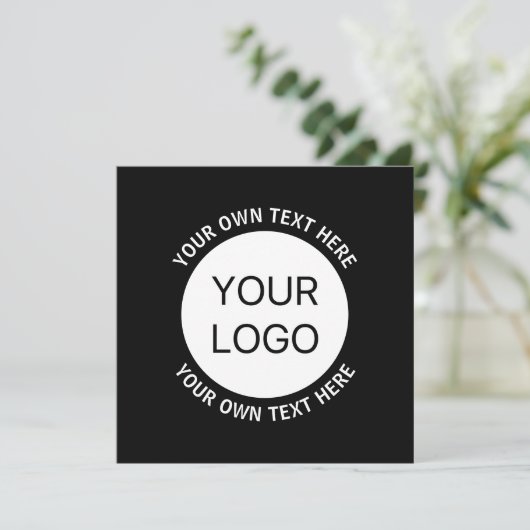Zakelijke Logo of een Afbeelding en bewerkbare tek Bedankkaart (Staand voorkant)