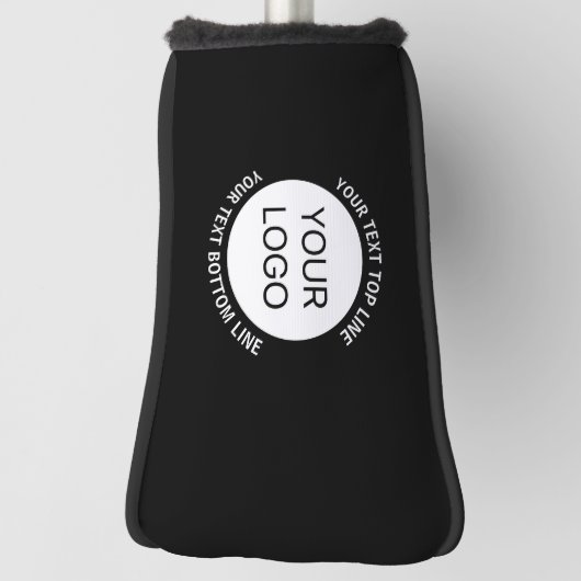 Zakelijke Logo of een Afbeelding en bewerkbare tek Golfheadcover (Draai 90)