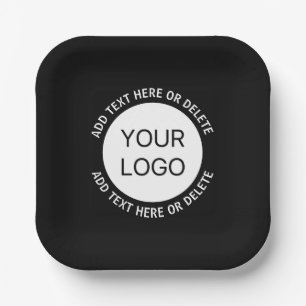 Zakelijke Logo of een Afbeelding en bewerkbare tek Papieren Bordje