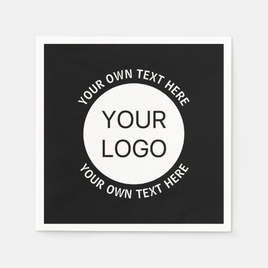 Zakelijke Logo of een Afbeelding en bewerkbare tek Servet (Voorkant)