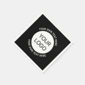 Zakelijke Logo of een Afbeelding en bewerkbare tek Servet (Hoek)