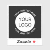 Zakelijke Logo of een Afbeelding en bewerkbare tek Sticker (Vel)