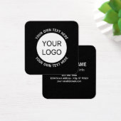 Zakelijke Logo of een Afbeelding en bewerkbare tek Vierkante Visitekaartjes (Bureau)