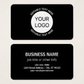 Zakelijke Logo of een Afbeelding en bewerkbare tek Visitekaartje (Voorkant /achterkant)
