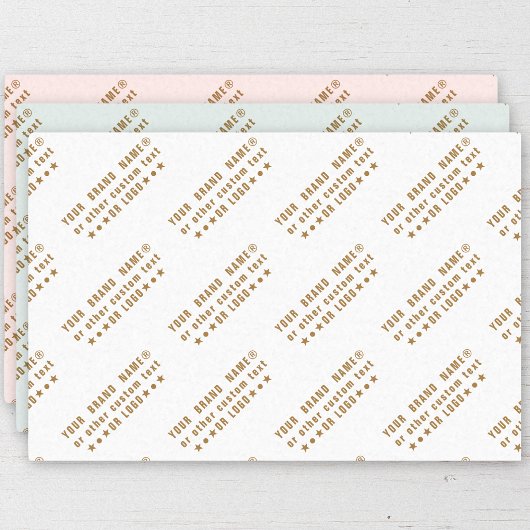 Zakelijke logo of gouden tekst Bedrijfsmerk Christ Tissuepapier