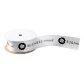 Zakelijke Logo of Icon + Naam Bedrijfmerk Eenvoudi Satijnen Lint (Spoel)