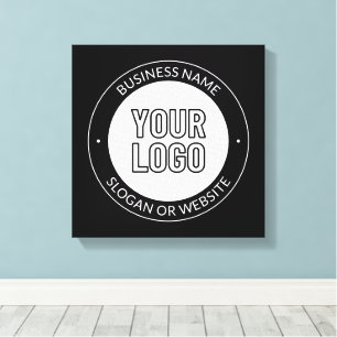 Zakelijke Logo of ontwerp & bewerkbare tekst Sjabl Canvas Afdruk