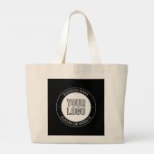 Zakelijke Logo of ontwerp & bewerkbare tekst Sjabl Grote Tote Bag (Achterkant)
