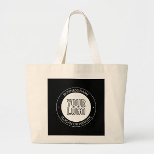 Zakelijke Logo of ontwerp & bewerkbare tekst Sjabl Grote Tote Bag
