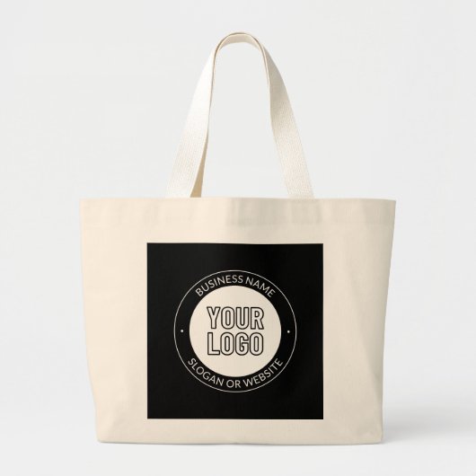 Zakelijke Logo of ontwerp & bewerkbare tekst Sjabl Grote Tote Bag (Voorkant)