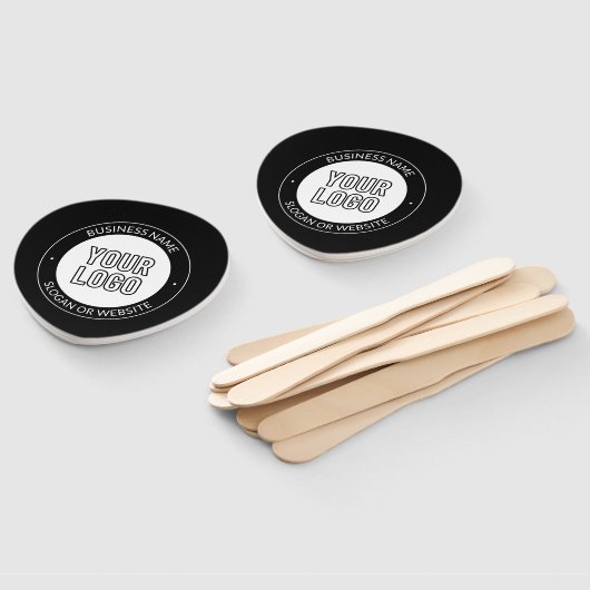 Zakelijke Logo of ontwerp & bewerkbare tekst Sjabl Handwaaier (Niet-gemonteerd)