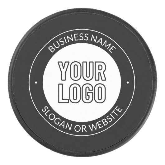 Zakelijke Logo of ontwerp & bewerkbare tekst Sjabl Hockey Puck (Voorkant)