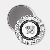 Zakelijke Logo of ontwerp & bewerkbare tekst Sjabl Magneet (Voorkant / Achterkant)