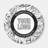 Zakelijke Logo of ontwerp & bewerkbare tekst Sjabl Magneet (Voorkant)