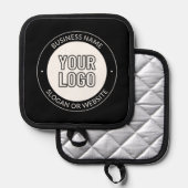 Zakelijke Logo of ontwerp & bewerkbare tekst Sjabl Pannenlap (Voorkant / Achterkant)