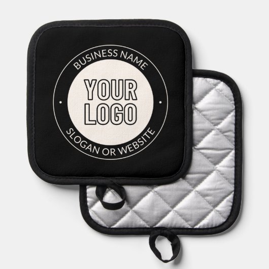 Zakelijke Logo of ontwerp & bewerkbare tekst Sjabl Pannenlap (Voorkant / Achterkant)