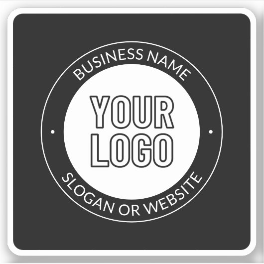 Zakelijke Logo of ontwerp & bewerkbare tekst Sjabl Sticker (Voorkant)