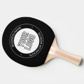 Zakelijke Logo of ontwerp & bewerkbare tekst Sjabl Tafeltennisbatje (Zijkant)