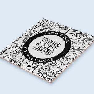 Zakelijke Logo of ontwerp & bewerkbare tekst Sjabl Tegeltje